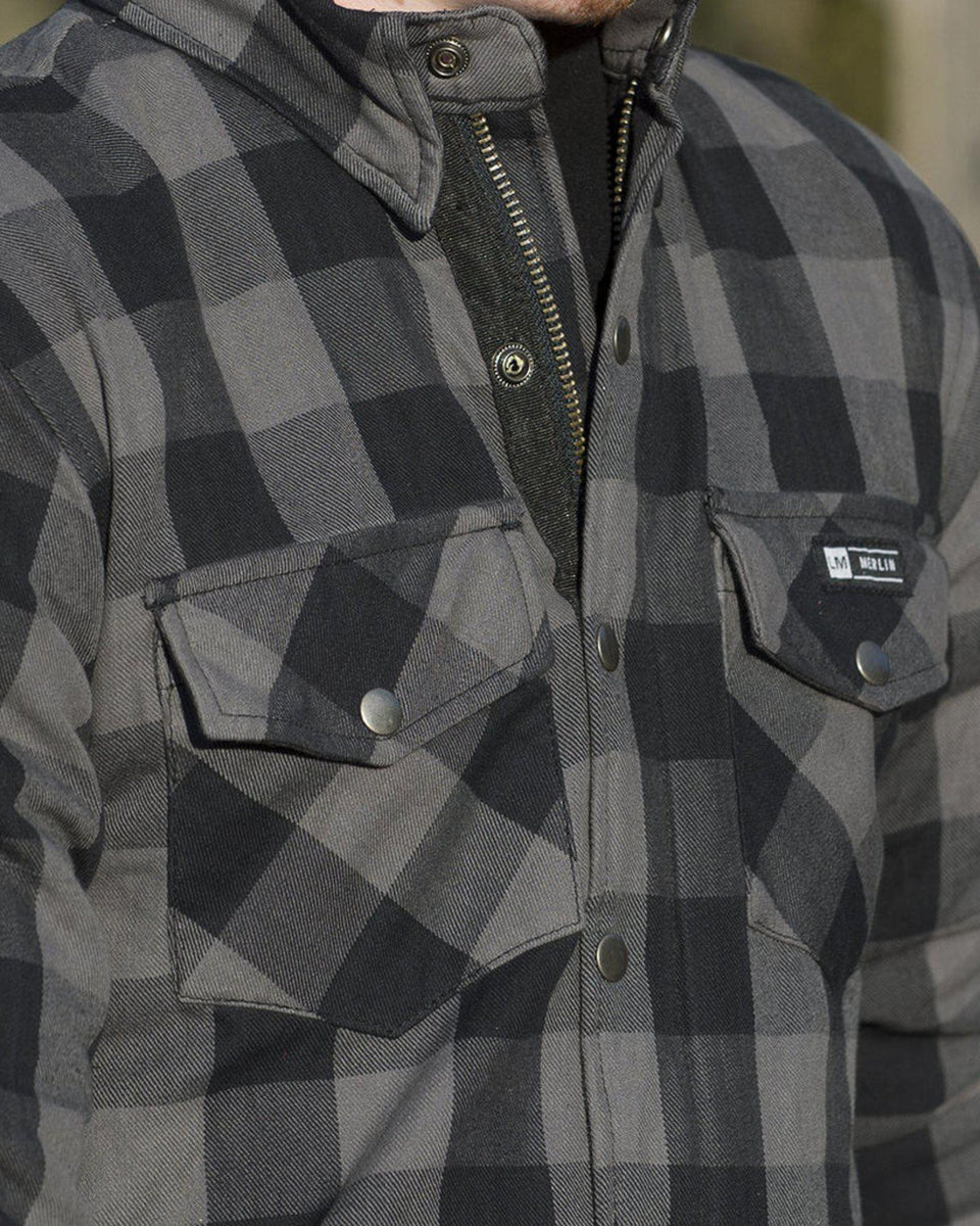Merlin Axe Riding Shirt - Grey worn by model