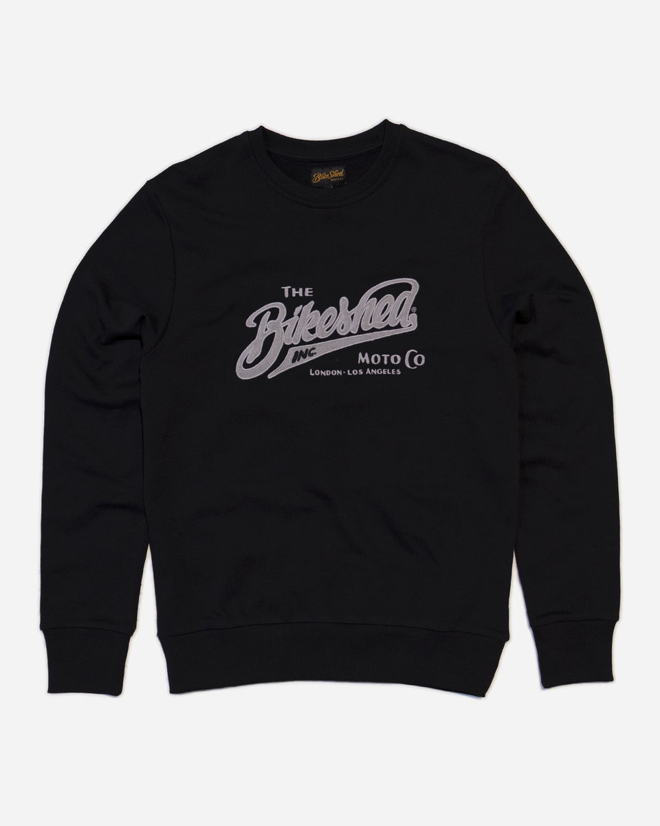 Bike Shed Inc Applique Sweat Black Studio Image Front