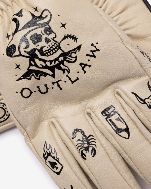 Macleod Outlaw Leather Gloves - Cream