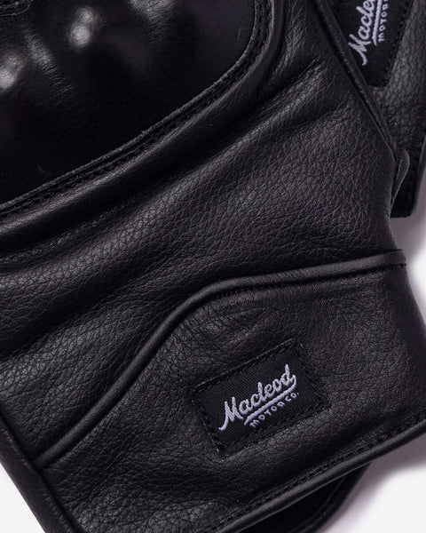 Macleod Rebel Leather Gloves - Black studio image showing detail