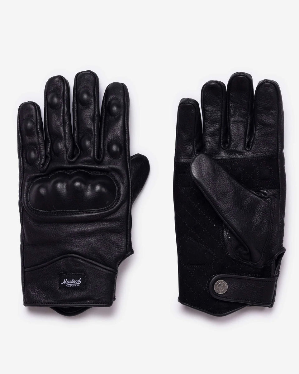 Macleod Rebel Leather Gloves - Black studio image