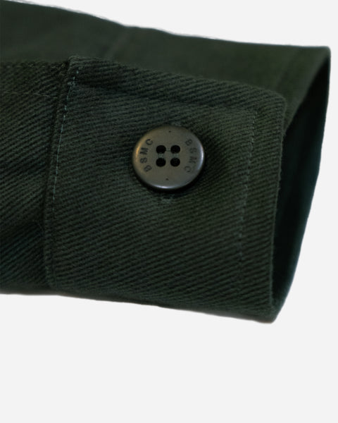 Green motorcycle jacket cuff detail