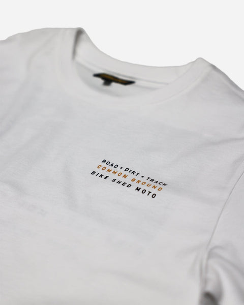 BSMC Dirt Shot Motorcycle Graphic T-Shirt - White