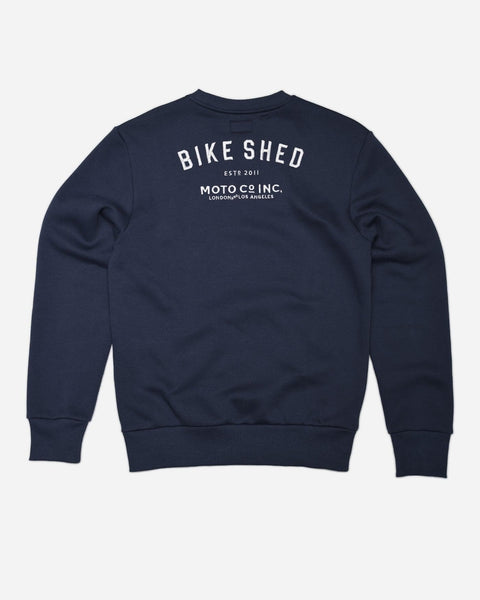 BSMC ESTD. Embroidered Logo Motorcycle Sweatshirt - Navy