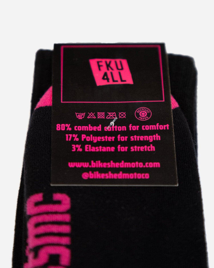 BSMC Retail Accessories BSMC FKU4LL Socks - Black/Pink