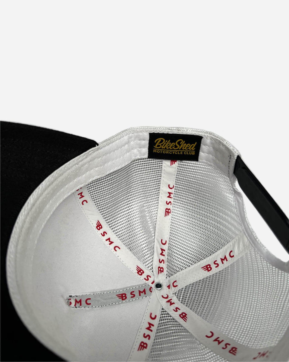 BSMC Motorcycle Garage Patch Cap - Black/White