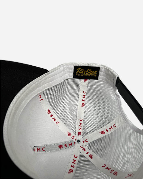 BSMC Motorcycle Garage Patch Cap - Black/White