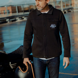 BSMC Retail Jackets BSMC Moto Co Brushback Overshirt - Black