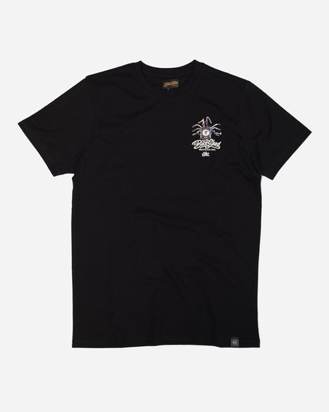 black motorcycle graphic t-shirt - front