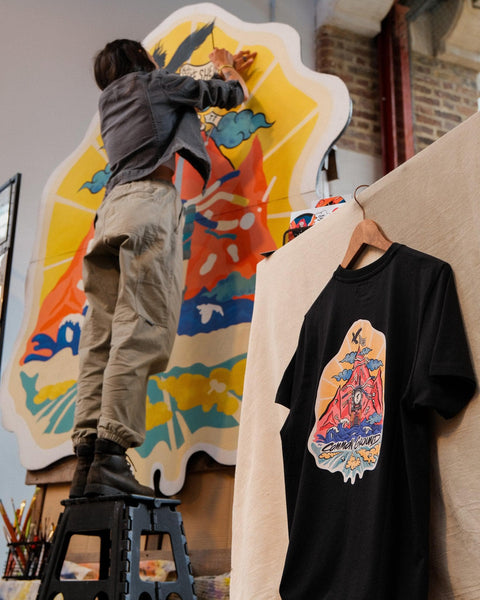 black motorcycle graphic t-shirt