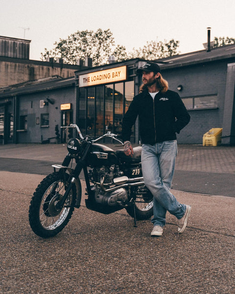  BSMC Shoreditch Logo Motorcycle Twill Jacket - Black