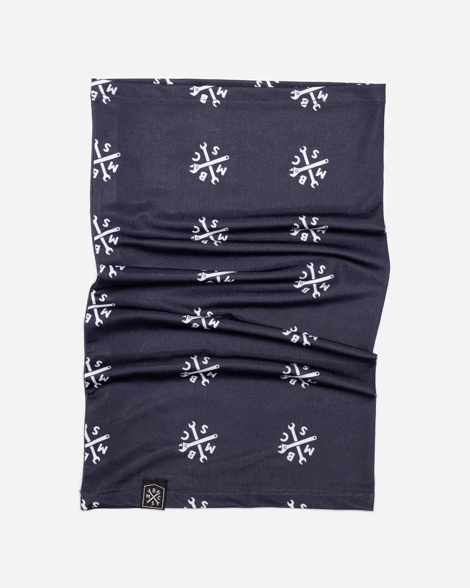 BSMC Spanners Logo Motorcycle Neck Tube - Navy/White