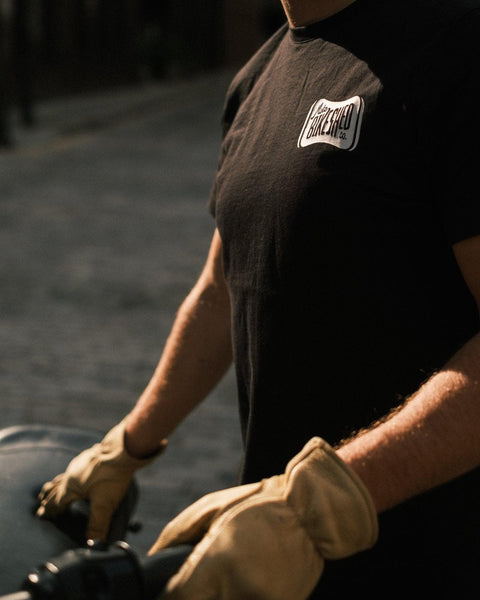 BSMC Throwback Logo Motorcycle Graphic T-Shirt - Black