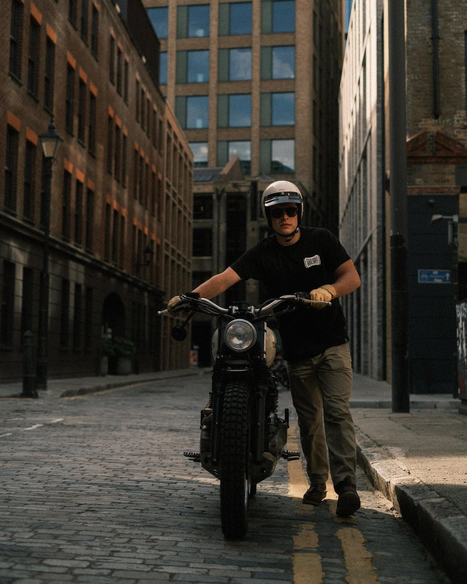 BSMC Throwback Logo Motorcycle Graphic T-Shirt - Black