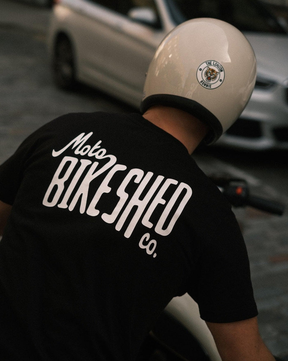 BSMC Throwback Logo Motorcycle Graphic T-Shirt - Black