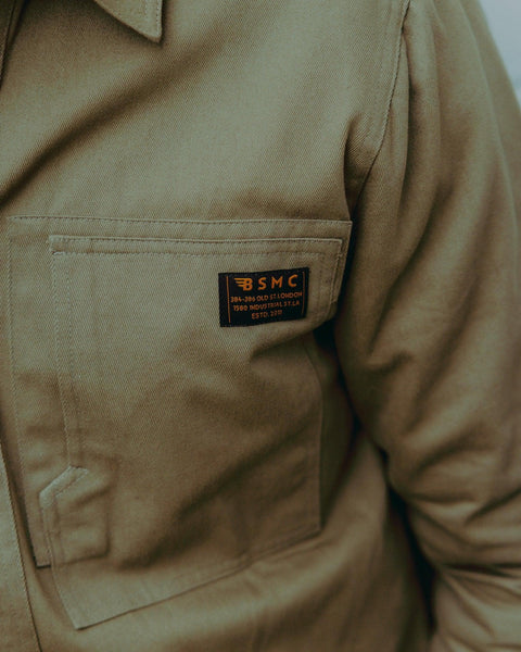 Twill Motorcycle Utility Shirt - Light Khaki
