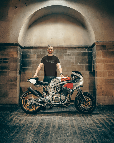  BSMC Wing '85 Logo Motorcycle Graphic T-Shirt - Black