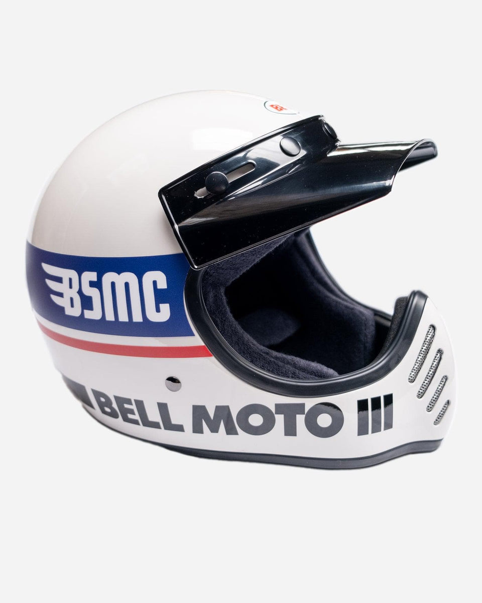 BSMC Retail Helmets BSMC x Bell Moto-3 Motorcycle Helmet White