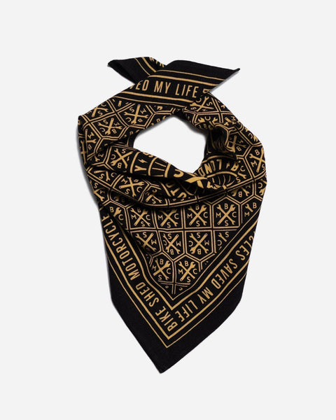 BSMC Retail Accessories BSMC Monogram Bandana - Black/Gold
