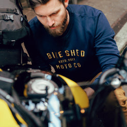 BSMC Retail Sweatshirts BSMC Moto Co. Sweat - Navy/Mustard