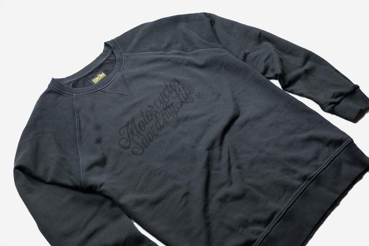 BSMC Retail Sweatshirts BSMC 'Motorcycles Saved My Life' Sweatshirt - WASHED BLACK