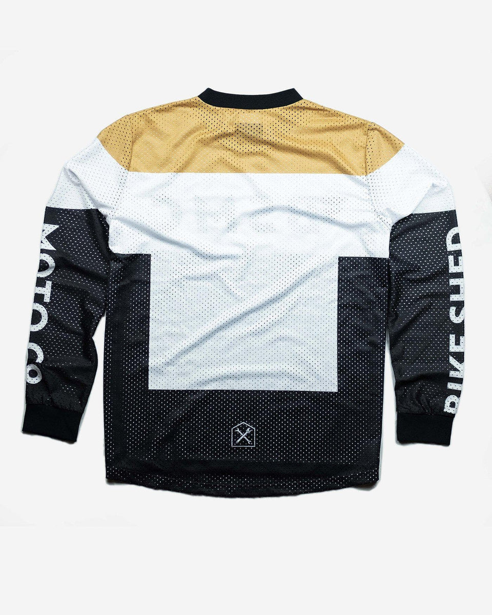 BSMC Wing Race Long Sleeve Motorcycle Jersey - Gold