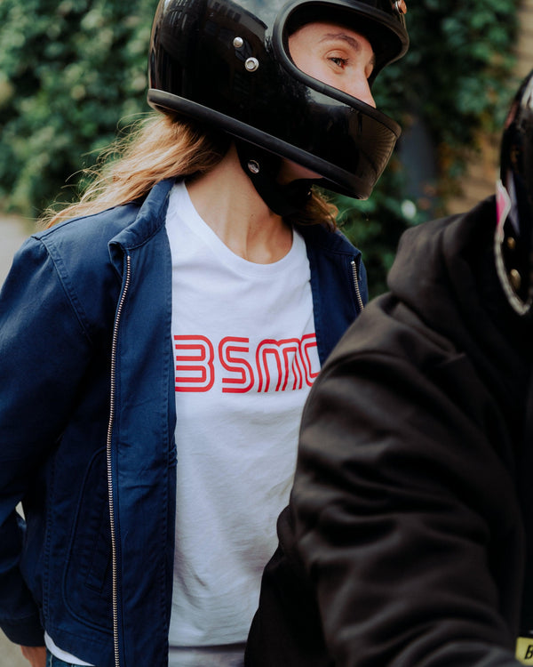 BSMC Women's '77 T Shirt - White/Red