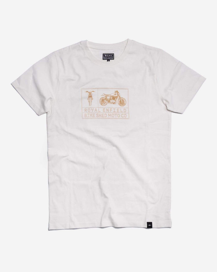 BSMC Retail Collaborations BSMC x Royal Enfield Aspect T Shirt - White/Gold