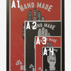 BSMC Retail Collaborations BSMX x Dave Buonaguidi "Handmade Is Better Made" Print - Red